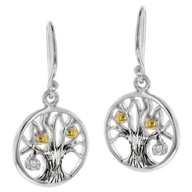 trendor Schmuck Damen-Ohrringe Silber 925 Lebensbaum 41657