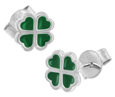 trendor Schmuck Kinder-Ohrringe Kleeblatt Silber 925 41650
