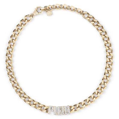 Philipp Plein Schmuck Damen-Kette Lettering Goldfarben PJ1AA12NU