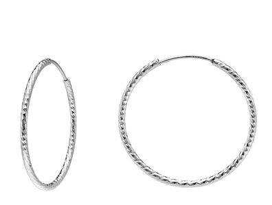 trendor Schmuck Damen Ohrringe 925 Silber Creolen ? 30 mm 15053