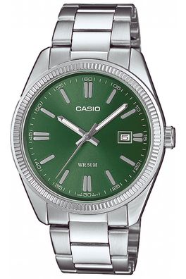 Casio Herren-Armbanduhr Quarz Stahl/Grün MTP-1302PD-3AVEF