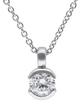 trendor Schmuck Damen-Halskette 925 Silber rhodiniert Zirkonia-Collier 15142