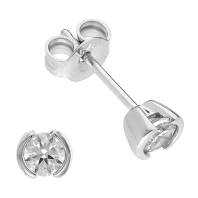 trendor Schmuck Damen Ohrringe 925 Silber Zirkonia Ohrstecker 15143
