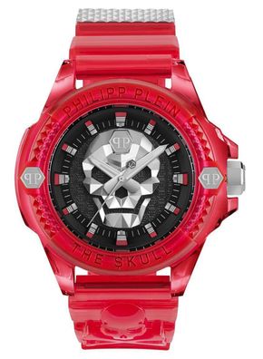 Philipp Plein Unisex-Armbanduhr The $kull Synthetic Rot PWWAA0223