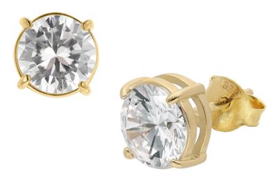 trendor Schmuck Ohrringe für Damen und Herren 925 Silber Vergoldet 15624
