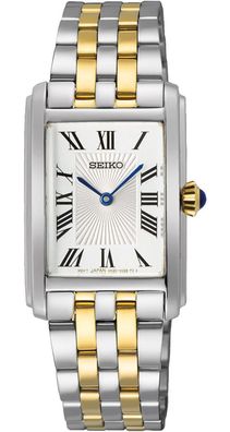 Seiko Damenuhr Rechteckig Zweifarbig SWR087P1
