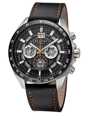 Regent Herrenuhr Chronograph mit Lederband 11110943