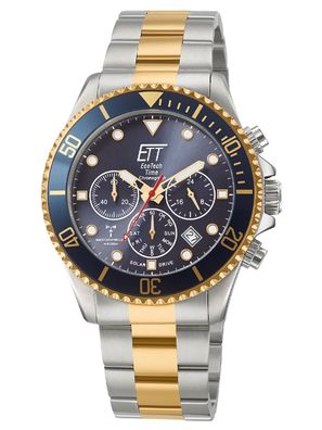 ETT Eco Tech Time Funk-Solar Herren-Chronograph Watersports Bicolor EGS-11609-35M