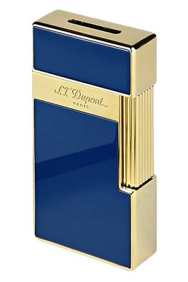 S.T. Dupont Feuerzeug Big D blau/gold 025005