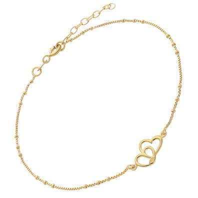 trendor Schmuck Fußkettchen 925 Silber Vergoldet 15963