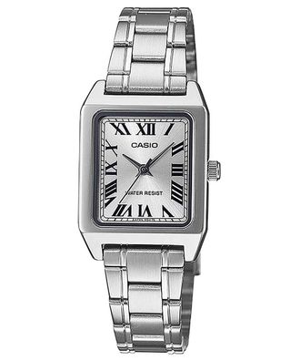 Casio Damenuhr Rechteckig Stahl LTP-B150D-7BEF