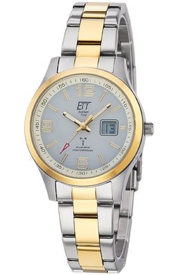 ETT Eco Tech Time Damenuhr Funk Solar Drive Gobi Bicolor ELS-11590-12M