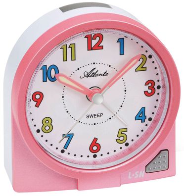 Atlanta Kinder-Wecker mit Leisegang Rosa 2127/17