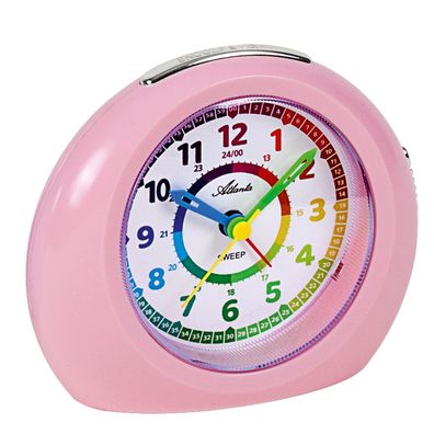 Atlanta Kinder-Wecker Quarz mit Leisegang Rosa 1967/17