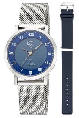 ETT Eco Tech Time Funk-Solar Damenuhr Atacama Edelstahl mit 2 Bändern ELS-11617-32MS