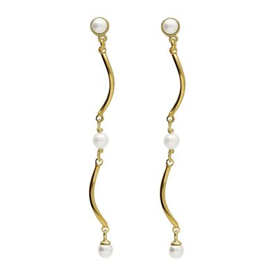 Victoria Cruz Schmuck Damen-Ohrhänger Milan Goldfarben Ohrringe mit Perlen A4770-00D