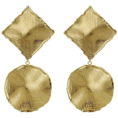 Victoria Cruz Schmuck Damen-Ohrringe New York Goldfarben Quadrat + Kreis A4802-DT
