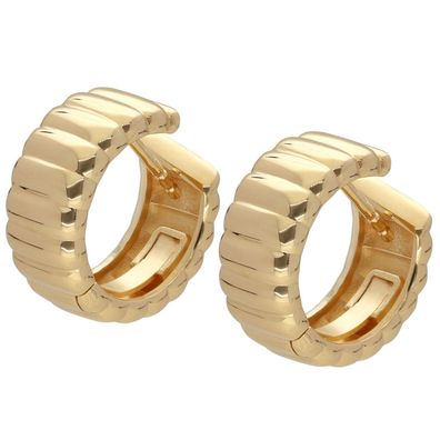trendor Schmuck Damen-Ohrringe Creolen 925 Silber Vergoldet 16 mm 68191