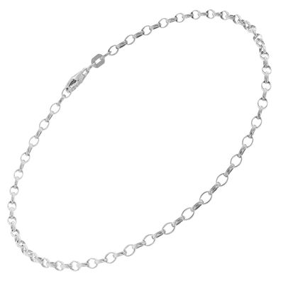 trendor Schmuck Fußkette 925 Silber Rhodiniert Anker Fesselkette 68244