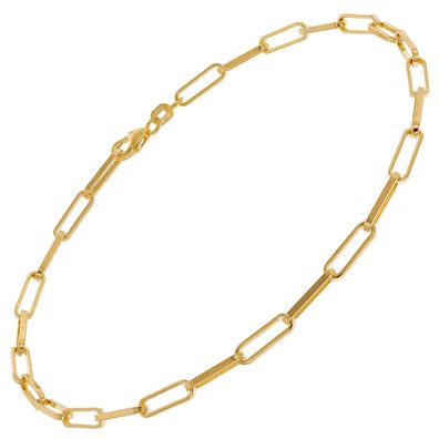 trendor Schmuck Fußkette 925 Silber Vergoldet Weitanker Fesselkette 68247