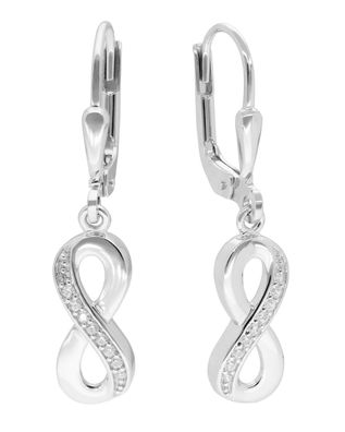trendor Schmuck Damen-Ohrringe Silber 925 Ohrhänger Unendlichkeit 68366