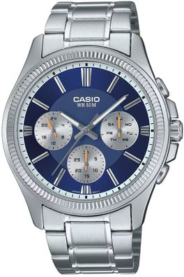 Casio Herrenuhr Multifunktion Stahl/Dunkelblau MTP-1375PD-2A1VEF