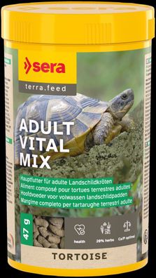 3x Sera Tortoise Adult Vital Mix 250ml - Hauptfutter für adulte Landschildkröten