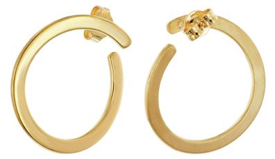 trendor Schmuck Damen-Ohrringe 925 Silber Vergoldet Ohrstecker ? 26 mm 68507