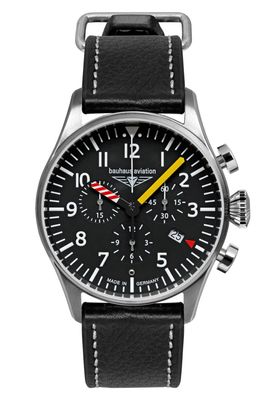 Bauhaus Herren-Chronograph Aviation Schwarz 2788-5
