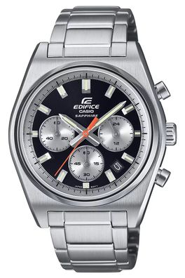 Casio Edifice Herrenuhr Chronograph Stahl/Schwarz EFB-730D-1AVUEF