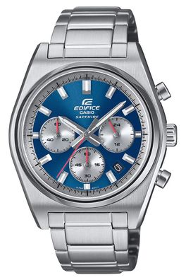 Casio Edifice Herrenuhr Chronograph Stahl/Blau EFB-730D-2AVUEF