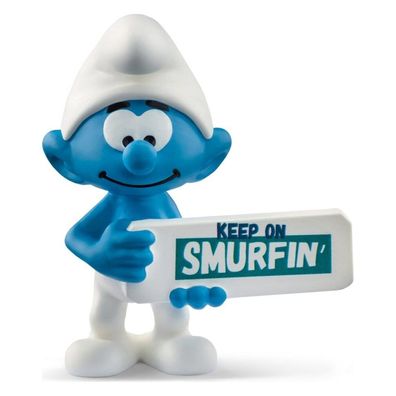 Schleich Die Schlümpfe Schlumpf Smurfin Schild, Spielfigur