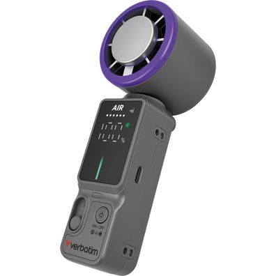 Verbatim Ice Touch Pro Handventilator Kühlplatte USB-C Lila Grau