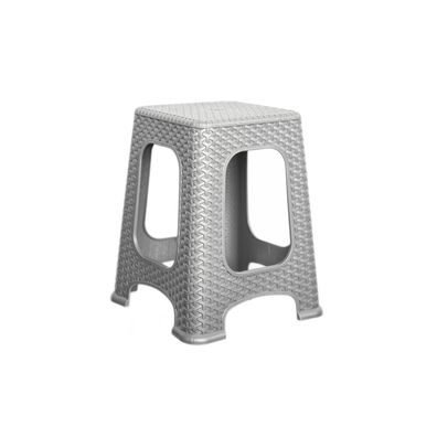 Hocker aus Kunststoff - Universell für Camping, Garten und Zuhause - Grau, 45 x 38 cm