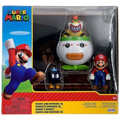 Super Mario Bros. Mario und Bowser Jr. Blisterfiguren 6 cm