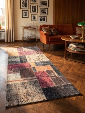 Teppich Patchwork Maschinenwaschbar Pflegeleicht - PIZOL