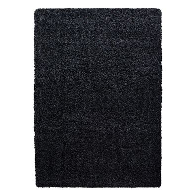 Teppich Hochflor Unifarben Polypropylen Wohnzimmer Shaggy rund - Kadima Design