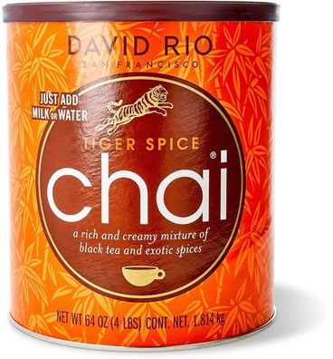 25,63 €/kg - David Rio Chai Tiger Spice Tea 1814g. große Dose GASTRO Chai