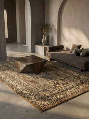 Kurzflorteppich Orientalisch Medaillon Waschbar Pflegeleicht - Tannheim
