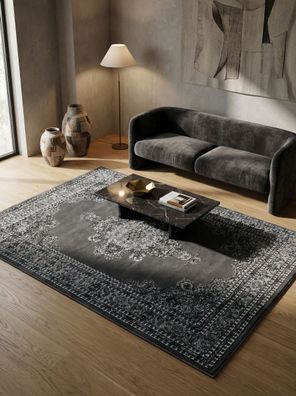 Kurzflorteppich Orient Medaillon Arabesken Waschbar Robust - Tannheim