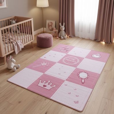 Kinderteppich Prinzessin-Motiv Rutschfest Pflegeleicht - TRAUN