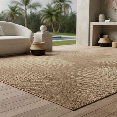 Outdoor Teppich Jute-Optik Naturfaser-Optik Wetterfest Robust UV-beständig - Arlberg