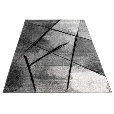 Teppich Kurzflor abstraktes Linienmuster modern Wohnzimmer Esszimmer strapazierfähig