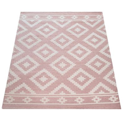 Teppich Kurzflor Rauten Wohnzimmer Schlafzimmer weich modern Designerteppich