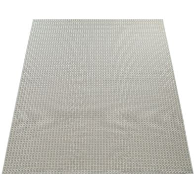 Teppich Kurzflor Unifarben Korbmuster Sisal-Optik robust fussbodenheizung