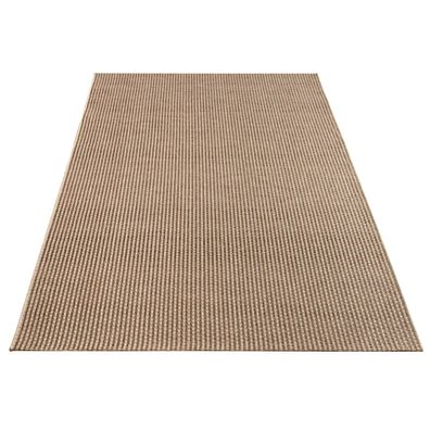 Kurzflorteppich Unifarben Sisal-Optik Gästezimmer Küche pflegeleicht robust Beige