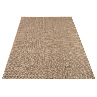 Kurzflorteppich einfarbig Sisal-Optik Küche Flur Wintergarten