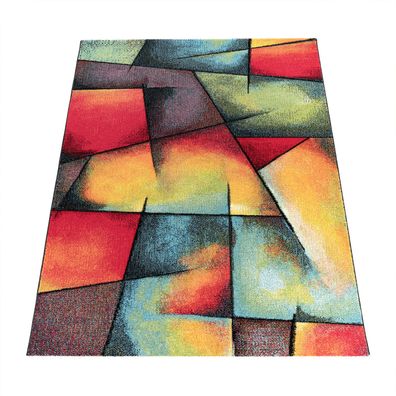 Teppich Kurzflor Farbverlauf Wohnzimmer Esszimmer Arbeitszimmer Flur schmutzabweisend