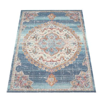 Outdoor Teppich Orientalisch Vintage Flachgewebe Terrasse Balkon wetterfest UV