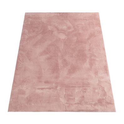 Teppich Kurzflor Polyester einfarbig weich Wohnzimmer Schlafzimmer - Kadima Design